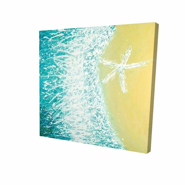Fondo 16 x 16 in. Right Side Seastar & A Wave-Print on Canvas FO2776921